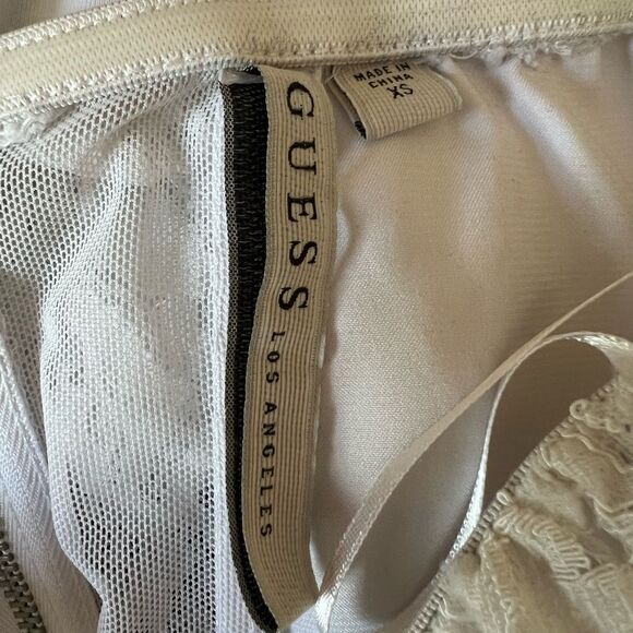 Guess Lace Off Shoulder Corset Crop Top - Picture 5 of 5